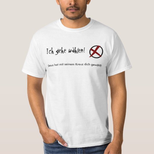 Ich gehe wählen! tシャツ (正面)