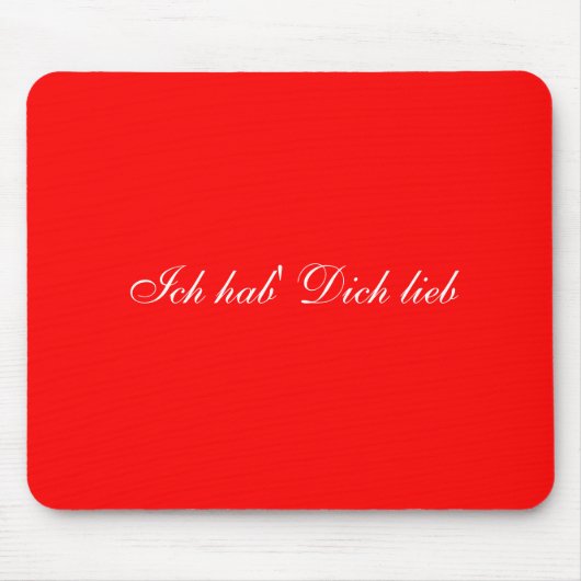 Ich hab' Dich lieb mousepad (German I love you) マウスパッド (正面)
