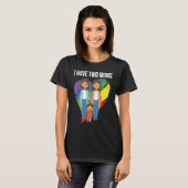 Ich habe zwei Mütter Papas Rainbow Family LGBT Mam Tシャツ (正面フル)