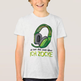 Ich kann dich nicht hören, ICH ZOCKE - Green トライブレンドＴシャツ