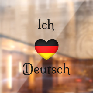 "Ich Liebe Deutsch" Iハートドイツ語のウィンドウの固定 ウィンドウサイン