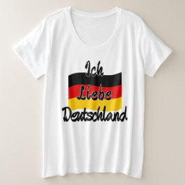 Ich Liebe Deutschland プラスサイズTシャツ