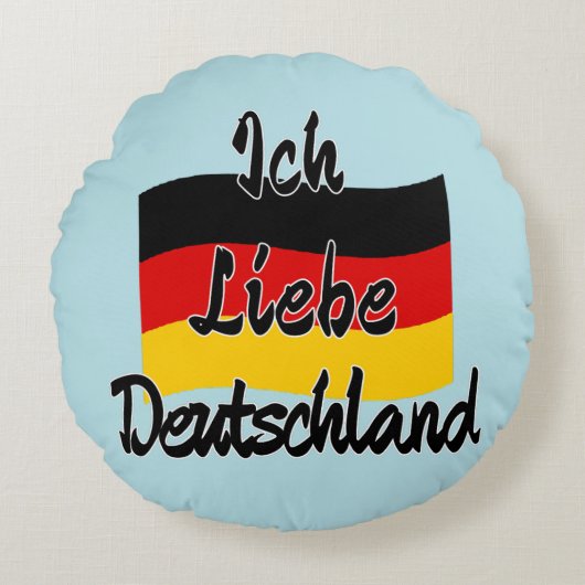 Ich Liebe Deutschland ラウンドクッション (正面)