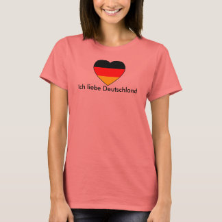 "Ich liebe Deutschland" Fussball Deutschland Tシャツ