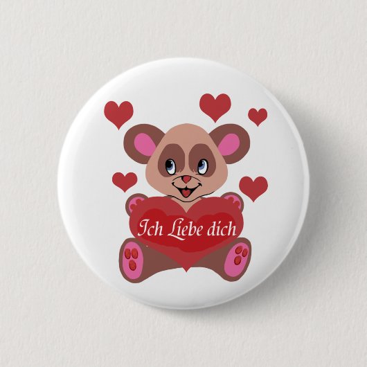 Ich Liebe Dich 缶バッジ (正面)