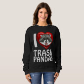 Ich liebe Garbage Pandas Raccoon スウェットシャツ (正面フル)