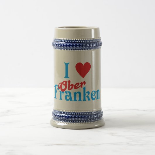 Ich liebe I love Oberfranken ビールジョッキ (中央)