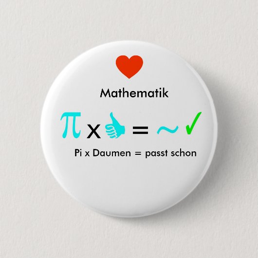 Ich liebe Mathematik 缶バッジ (正面)