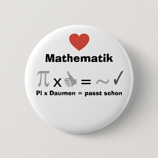 Ich liebe Mathematik 缶バッジ (正面)
