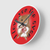 Ich liebe meinen kleinen Hamster Uhr ラウンド壁時計 (傾斜)