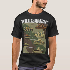ich liebe panzer （ドイツ語、私は戦車が大好き） tシャツ