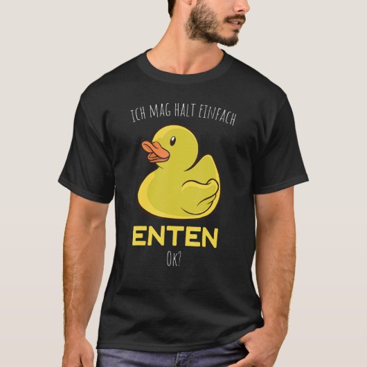 Ich Mag Halt Einfach Duten Duck Bath Rubber Rubber Tシャツ (正面)