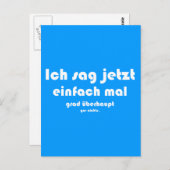 Ich sag jetzt einfach mal grad uberhaupt gar nicht ポストカード (正面/裏面)