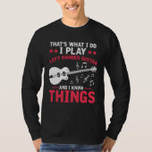 Ich spiel Guitar for Left Handed and knows some mu Tシャツ (正面)
