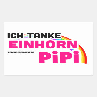 Ich tanke Einhornpipi 長方形シール
