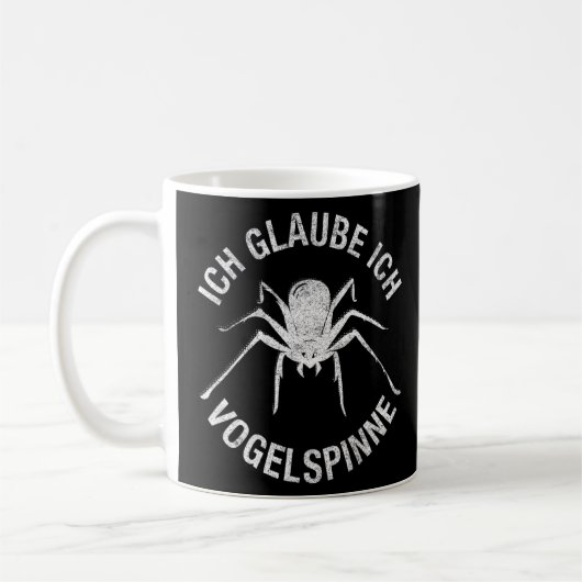 Ich Vogelspider Spider Tarantula Pet Spider Web コーヒーマグカップ (左)