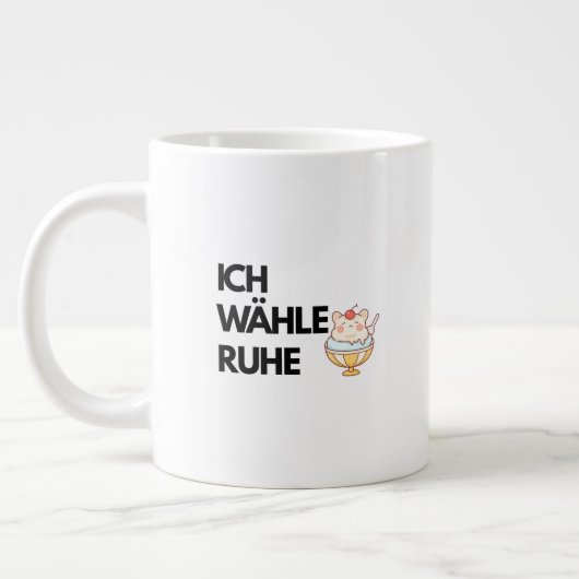 Ich Wähle Ruhe Mug Combo ,穏やかなコーヒーマグ ジャンボコーヒーマグカップ (左)