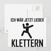 ich wazt jetzt lieber klettern ポストカード (正面/裏面)