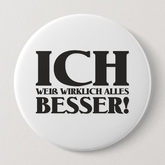 Ich weiß wirklich alles Besser! ボタン 缶バッジ (正面)