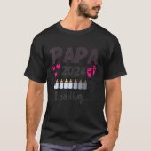 Ich Werde Papa Loading 2024 Baby Announcement Girl Tシャツ (正面)