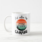Ich würde lieber campen Wohnmobil – Grafikdesign コーヒーマグカップ (左)