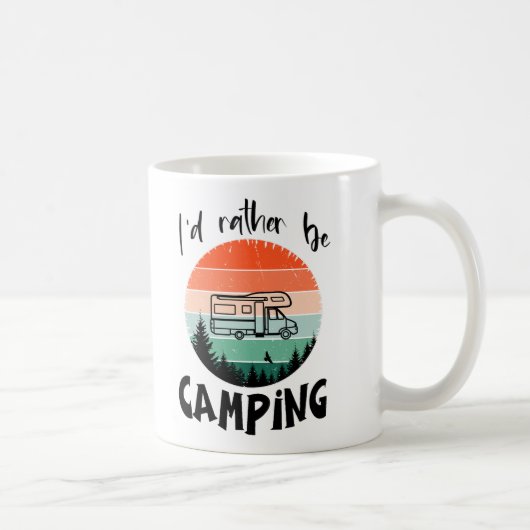 Ich würde lieber campen Wohnmobil – Grafikdesign コーヒーマグカップ (右)
