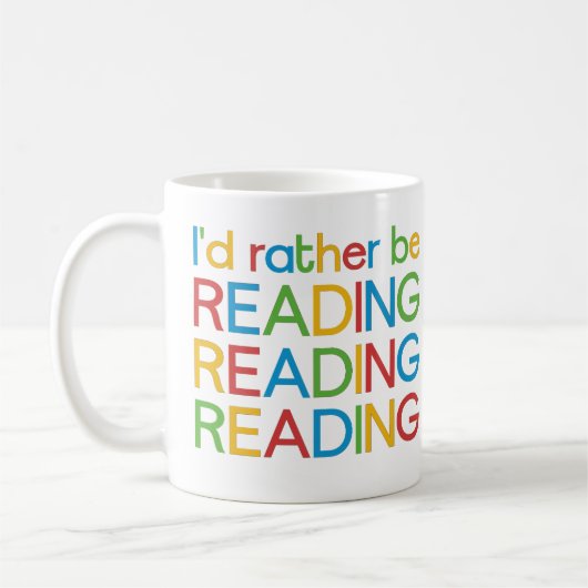 Ich würde lieber lesen – I’d rather be reading コーヒーマグカップ (左)