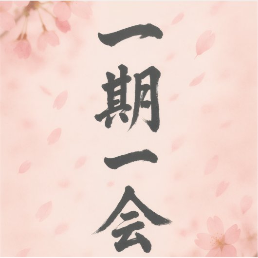 Ichigo Ichie Sakura Zen Sticker – Japanese Calligr シール (正面)