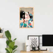 Ichikawa Danjuro kabuki samurai warrior tattoo art ポスター (ホームオフィス)