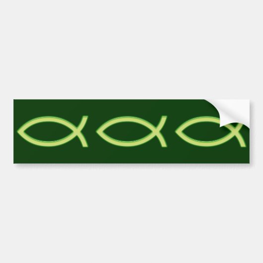 Ichthus -キリスト教の魚の記号 バンパーステッカー (正面)