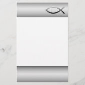 Ichthysイエス・キリストの魚のクリスチャンの記号 便箋 (正面)