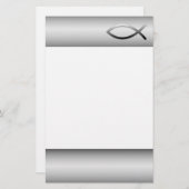 Ichthysイエス・キリストの魚のクリスチャンの記号 便箋 (正面/裏面)