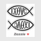 Ichthys Christian Symbol シール (シート)