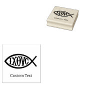 Ichthys Christian Symbol ラバースタンプ (押印)
