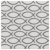 Ichthys Christian Symbol Pattern ファブリック (クローズアップ)