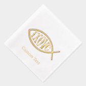 Ichthys Christian Symbol Pattern 箔ナプキン (右)