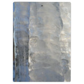 Icicicicles抽象芸術ブルー冬の写真 クリップボード (裏面)