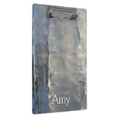 Icicicicles抽象芸術ブルー冬の写真 クリップボード (右)