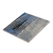 Icicicicles抽象芸術ブルー冬の写真 タイル (側面)