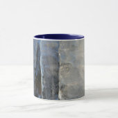 Icicicicles抽象芸術ブルー冬の写真 マグカップ (中央)