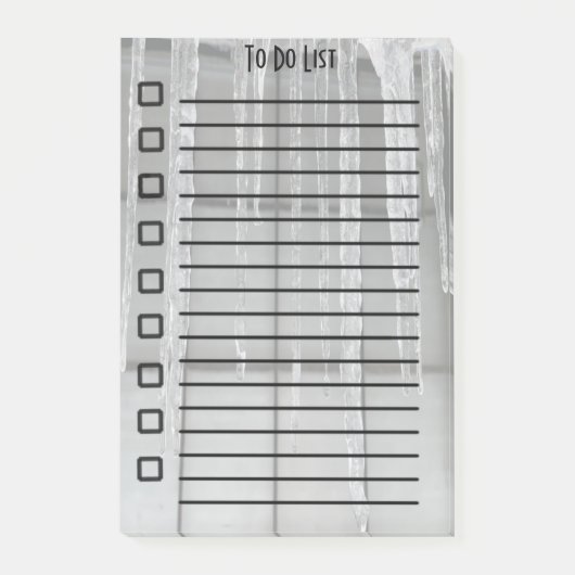 Icicle , 4" x 6" ポストイット (正面)