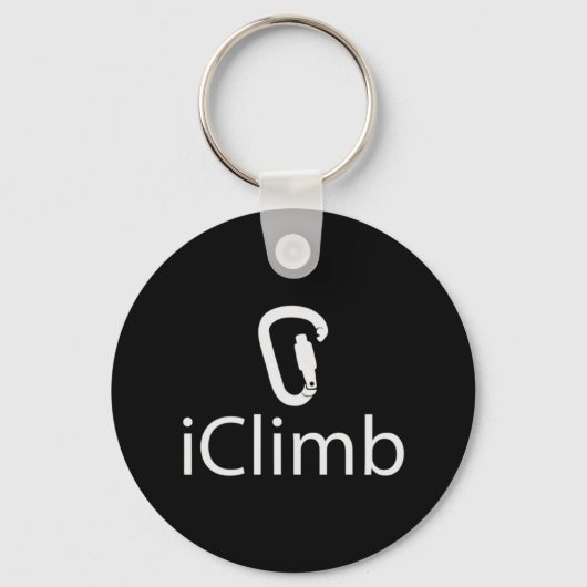 Iclimbおもしろいロック登山かわいいクライマーユーモア キーホルダー (正面)