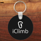 Iclimbおもしろいロック登山かわいいクライマーユーモア キーホルダー (正面)