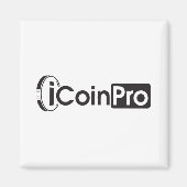 iCoinProLogoブラック マグネット (正面)