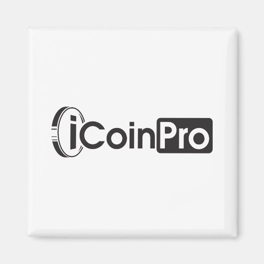 iCoinProLogoブラック マグネット (正面)