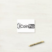 iCoinProLogo黒 ポストイット (デスク上)