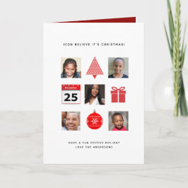 ICON 信じ its Christmas 5 PHOTO COLLAGE モダン シーズンカード