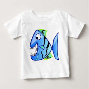 icon-27971アイコン青い魚のテーマアプリピラニャCUTE ベビーTシャツ