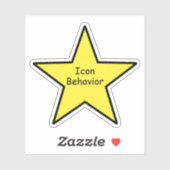 Icon Behavior Star Sticker – Funny Minimal Sticker シール (シート)