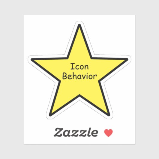 Icon Behavior Star Sticker – Funny Minimal Sticker シール (シート)